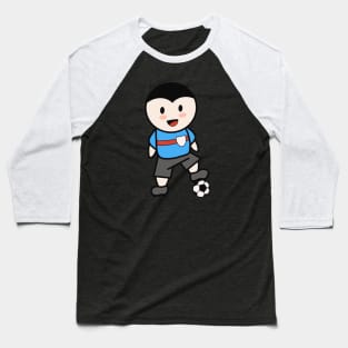 Football Boy Cartoon Baseball T-Shirt